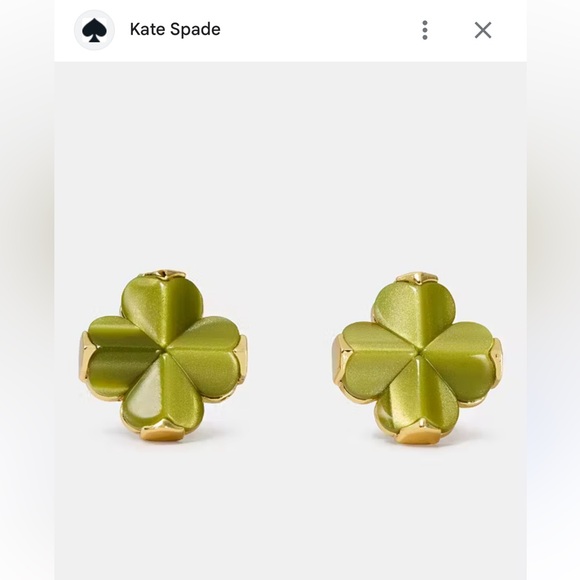 kate spade Jewelry - Kate Spade Green Flower Stud Earrings